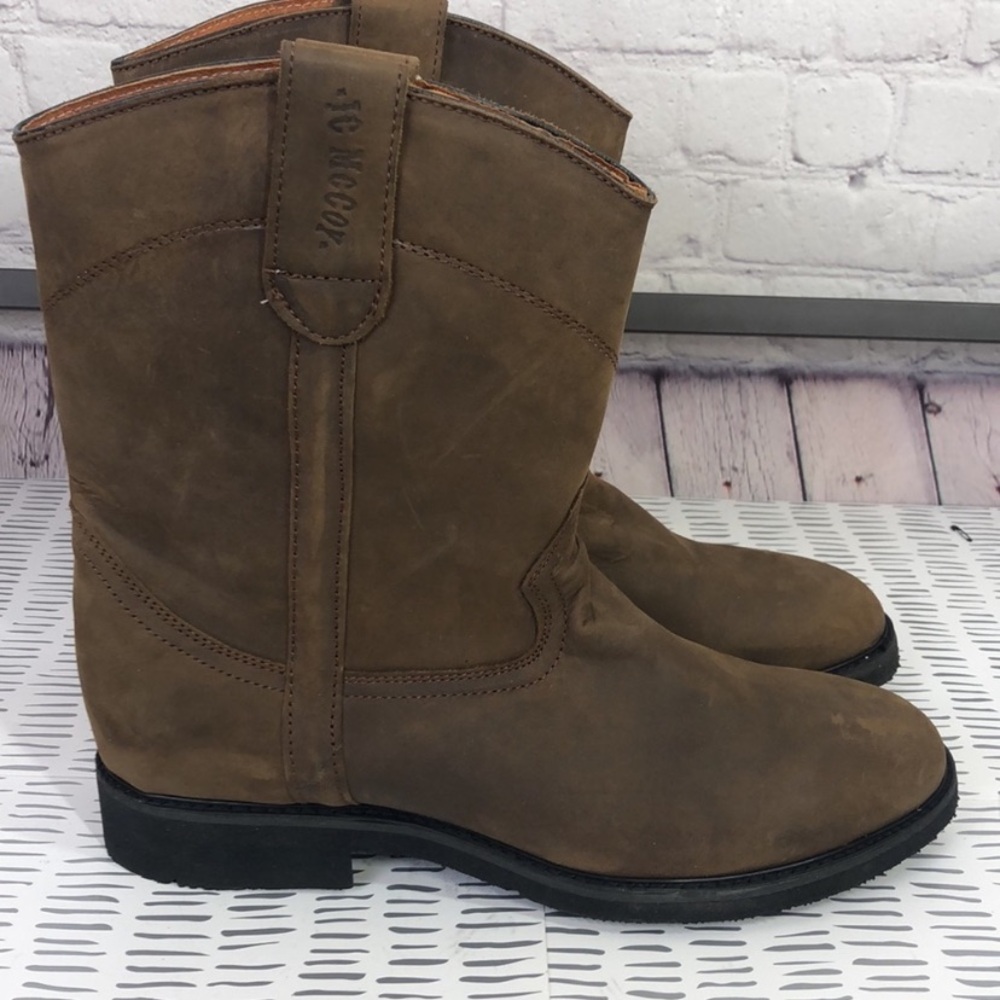JC McCoy Tan Western Boots